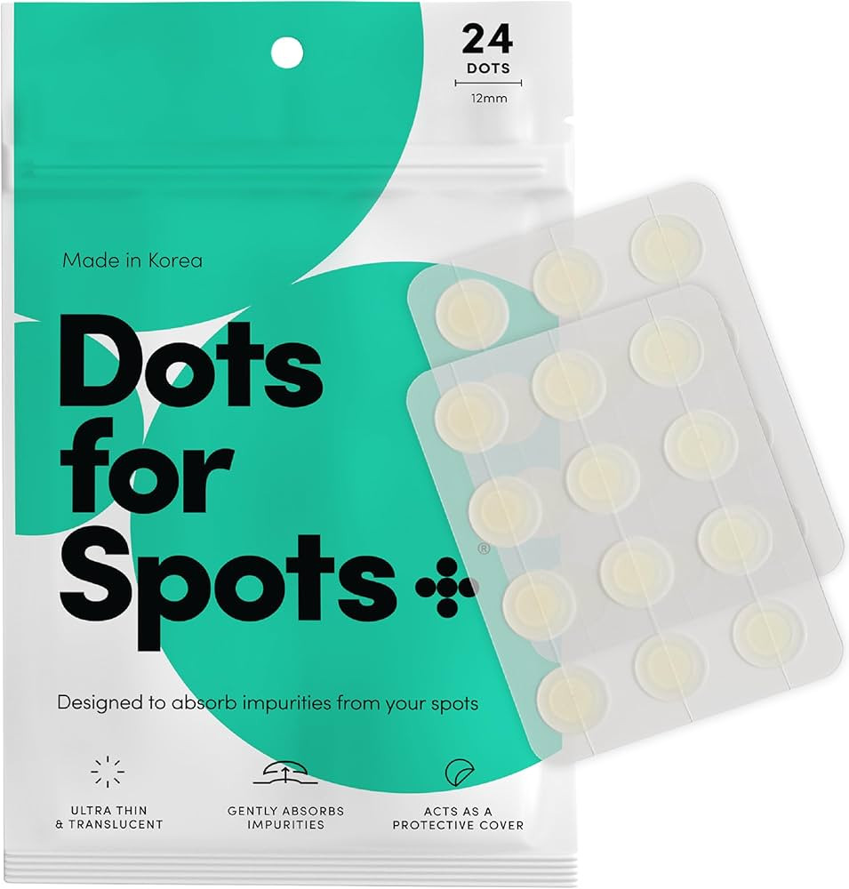 Dots for Spots Pimple Patches For Face - Fast Acting, Translucent Hydrocolloid Zit Patches that U... | Amazon (US)