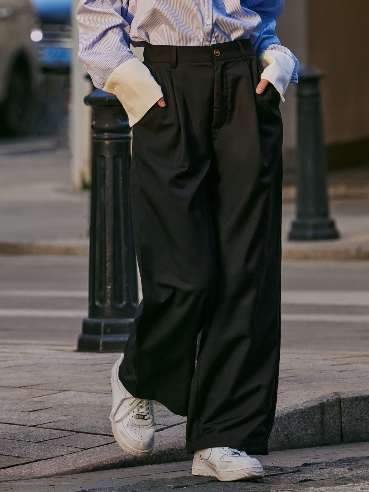 Solid Straight Leg Trousers | Cider
