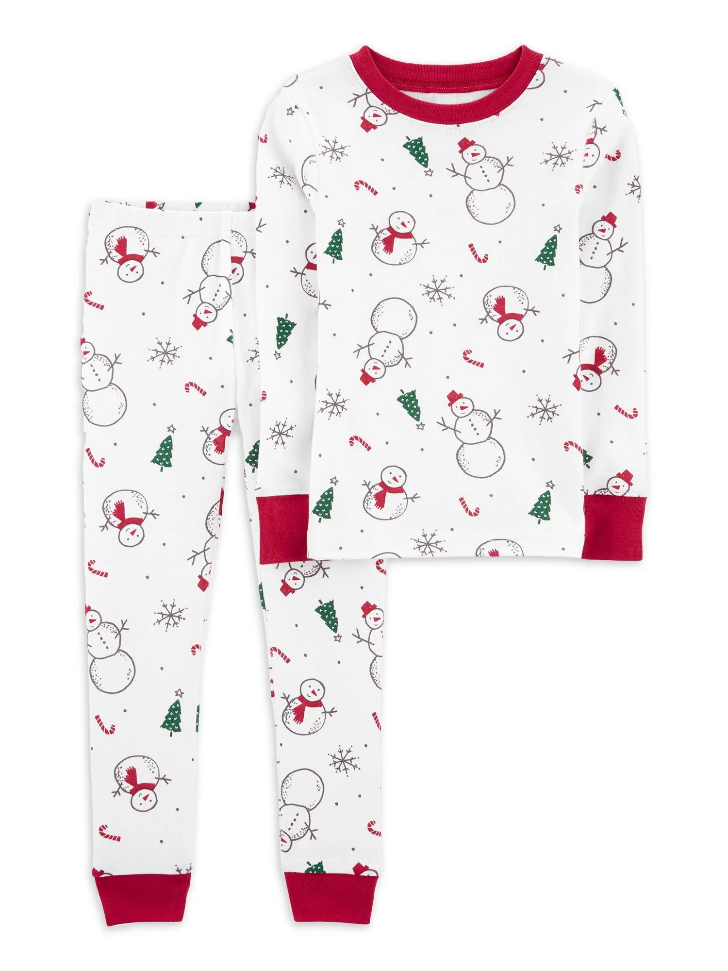 Carter's Child of Mine Baby and Toddler Holiday Pajamas, 2-Piece, Sizes 12M-5T - Walmart.com | Walmart (US)