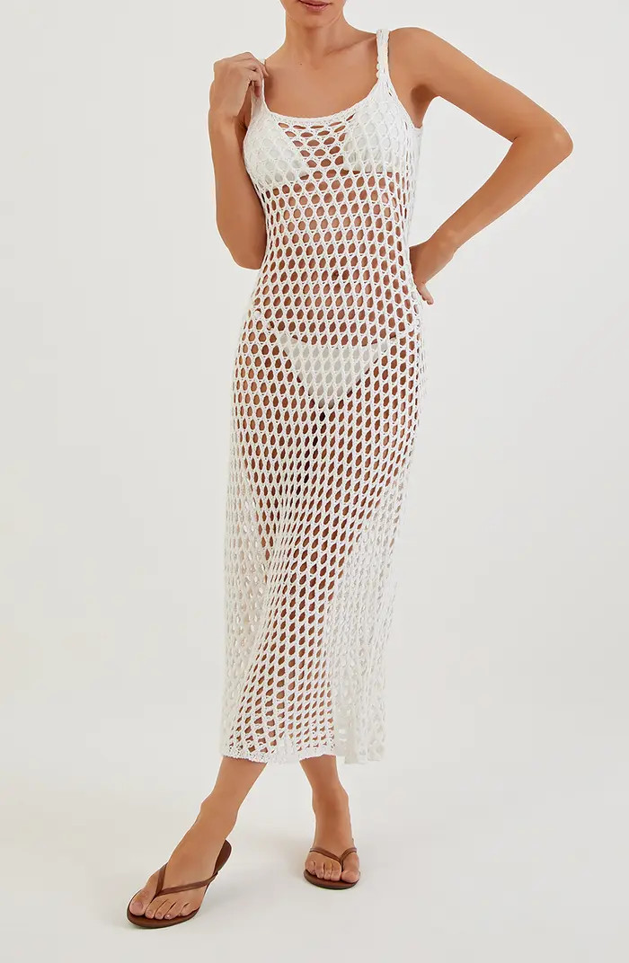 Nicole Crochet Cover-Up Midi Dress | Nordstrom