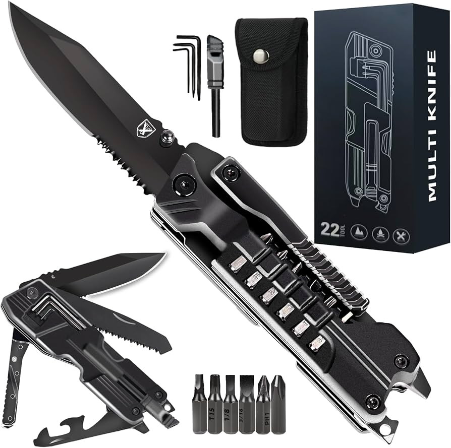 Titorld Multitool Pocket Knife Folding Knife for Men 21 in 1, Christmas Stocking Stuffers, Annive... | Amazon (US)