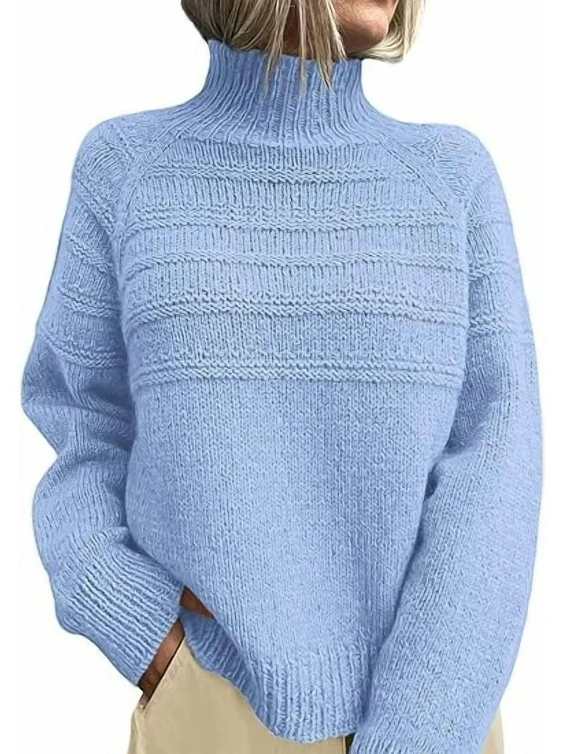 PRETTYGARDEN Women's Turtleneck Sweaters Fall Chunky Knit Pullover Long Sleeve Jumper Tops Trendy... | Walmart (US)