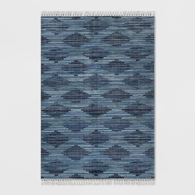 Diamond Tassel Outdoor Rug Blue - Opalhouse | Target