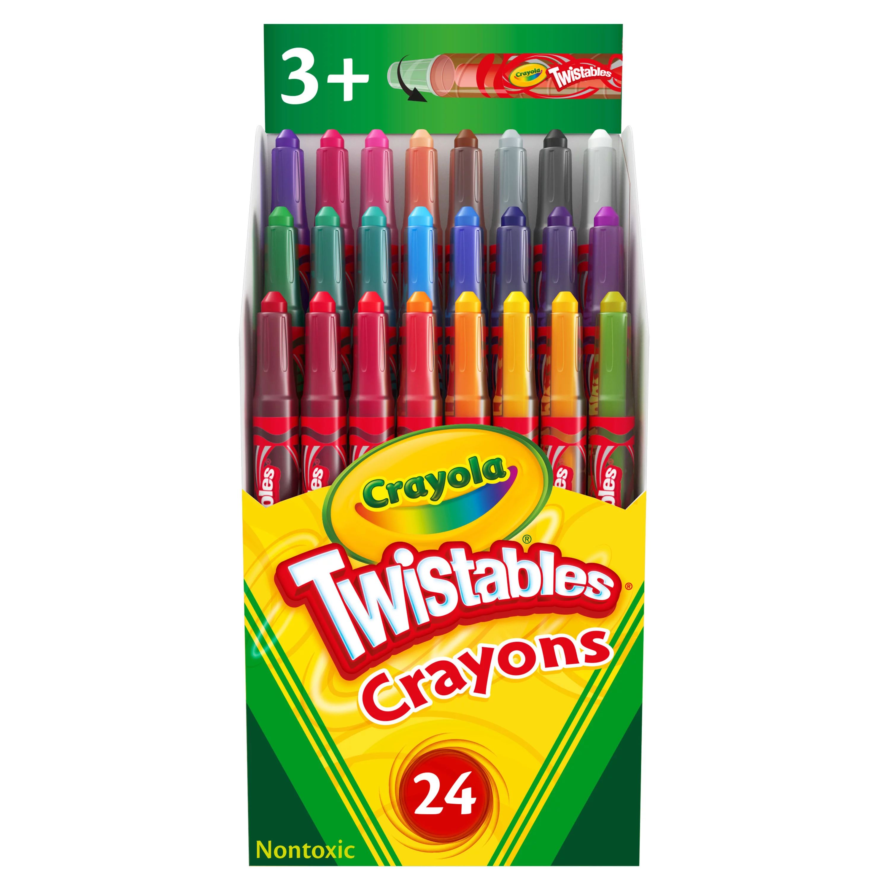 Crayola Mini Twistables Crayons, Neon Colors Included, 24ct, Gift for Kids - Walmart.com | Walmart (US)