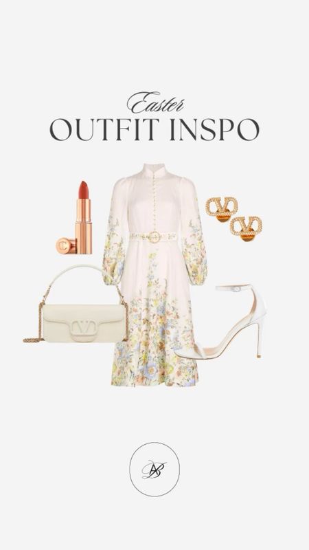 Easter outfit inspo! This beautiful floral dress is the perfect Easter look! Pair it with gold Valentino earrings and white heels! 

Easter dress, wedding guest dress, white heels, Zimmerman dress, Charlotte Tilbury lipstick, Valentino bag, spring outfit, spring style 

#LTKstyletip #LTKshoecrush #LTKSeasonal