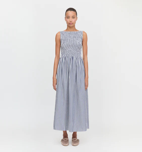 The Cosima Nap Dress - Navy Stripe | Hill House Home US