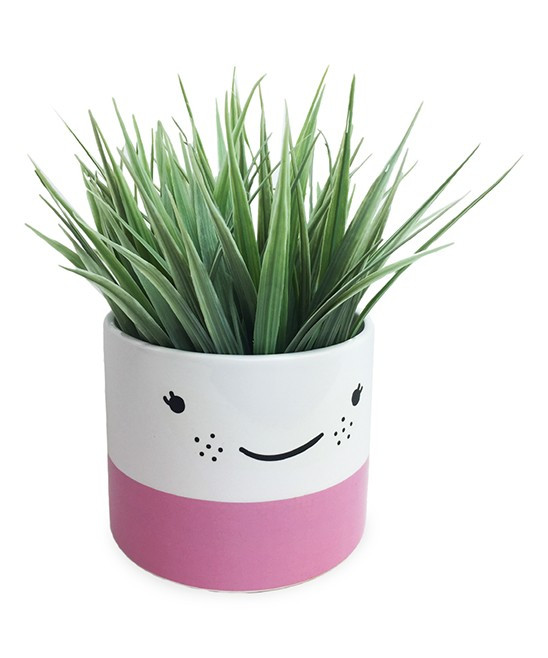 Isaac Jacobs International Outdoor Planters Blush - Blush Face Planter | Zulily