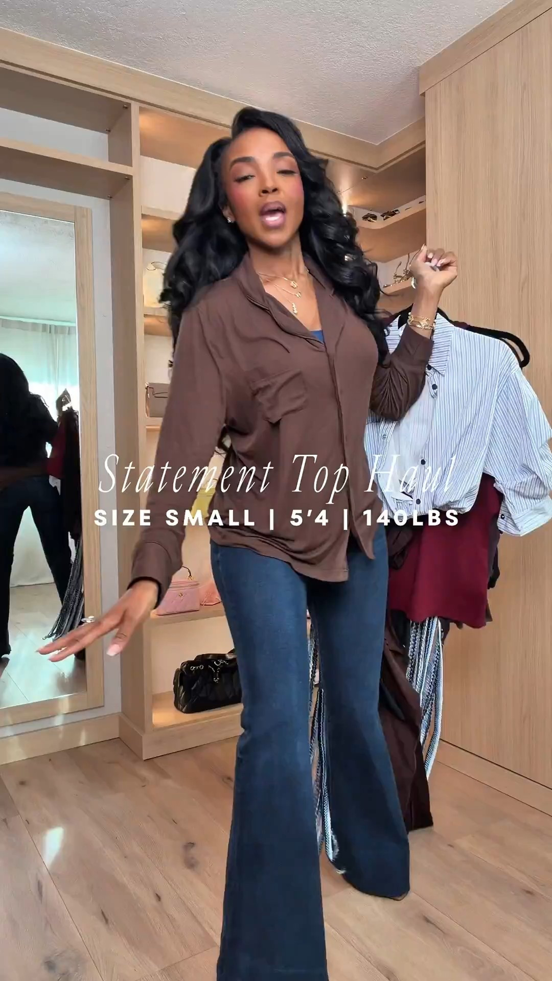 Statement Tops Haul

Statement Top Energy 🤎✨  

Elevated basics done right. This draped chocolate blouse instantly upgrades classic denim, giving you that effortless “put-together” feel without trying too hard. The relaxed fit keeps it comfortable, while the rich neutral tone makes it endlessly versatile — exactly the kind of staple that lowers your cost per wear over time.

Perfect for:
• Casual date night  
• Dinner plans  
• Work-to-weekend styling  
• Brunch with friends  
• Everyday elevated errands  

📏 Sizing:
Top: Small  
Jeans: 27 Long  
Heels: True to size  

Measurements:
5’4” · 140 lbs · 36D · 27” waist · 40” hips  

Tap to get the details.

Chocolate brown blouse outfit, statement top styling, dark wash flare jeans, elevated casual look, neutral wardrobe staples, chic everyday denim outfit.

Follow me on Instagram and YouTube @kirasfashionfinds  

Follow my LTK @kirasfashionfinds on the @shop.LTK app to view this post and get my exclusive app-only content!

#liketkit #LTKstyle #LTKootd #LTKdenim  
@shop.ltk

Wearing a small in all 

