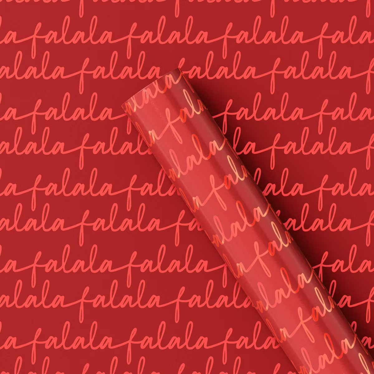 25 sq ft 'Fa La La' Christmas Gift Wrap Red - Wondershop™ | Target