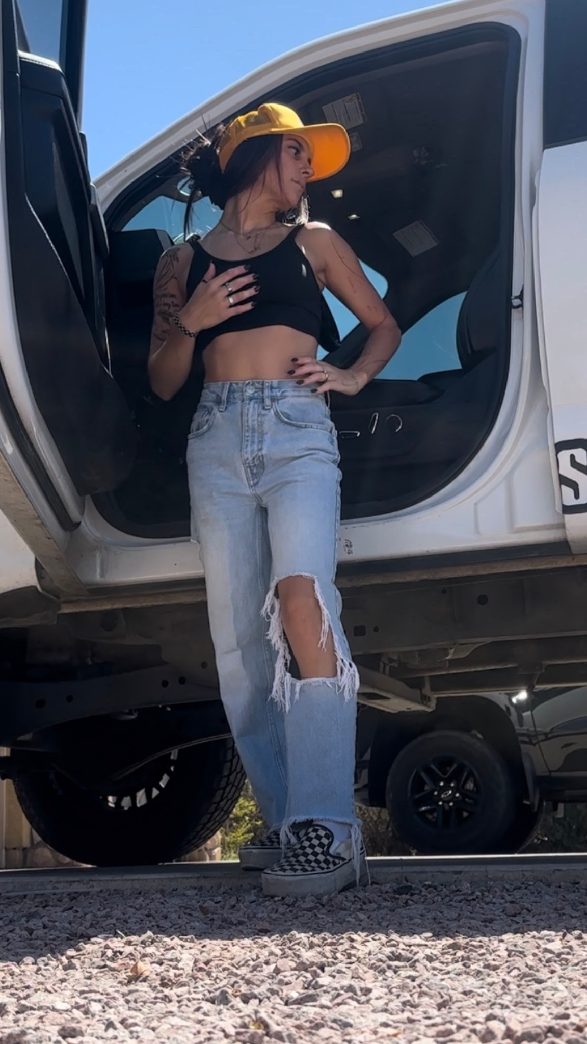 Jeans- BDG
Hat- She Rips
Shoes- Vans 
Tank- 🤷🏽‍♀️

#LTKStyleTip #LTKPetite #LTKSeasonal