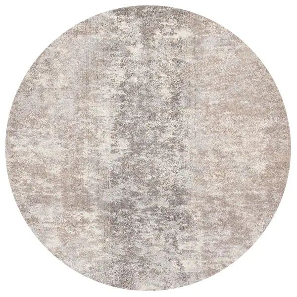 SAFAVIEH Madison Poranna Modern Abstract Rug - 6'7" x 6'7" Round - Grey/Beige | Bed Bath & Beyond