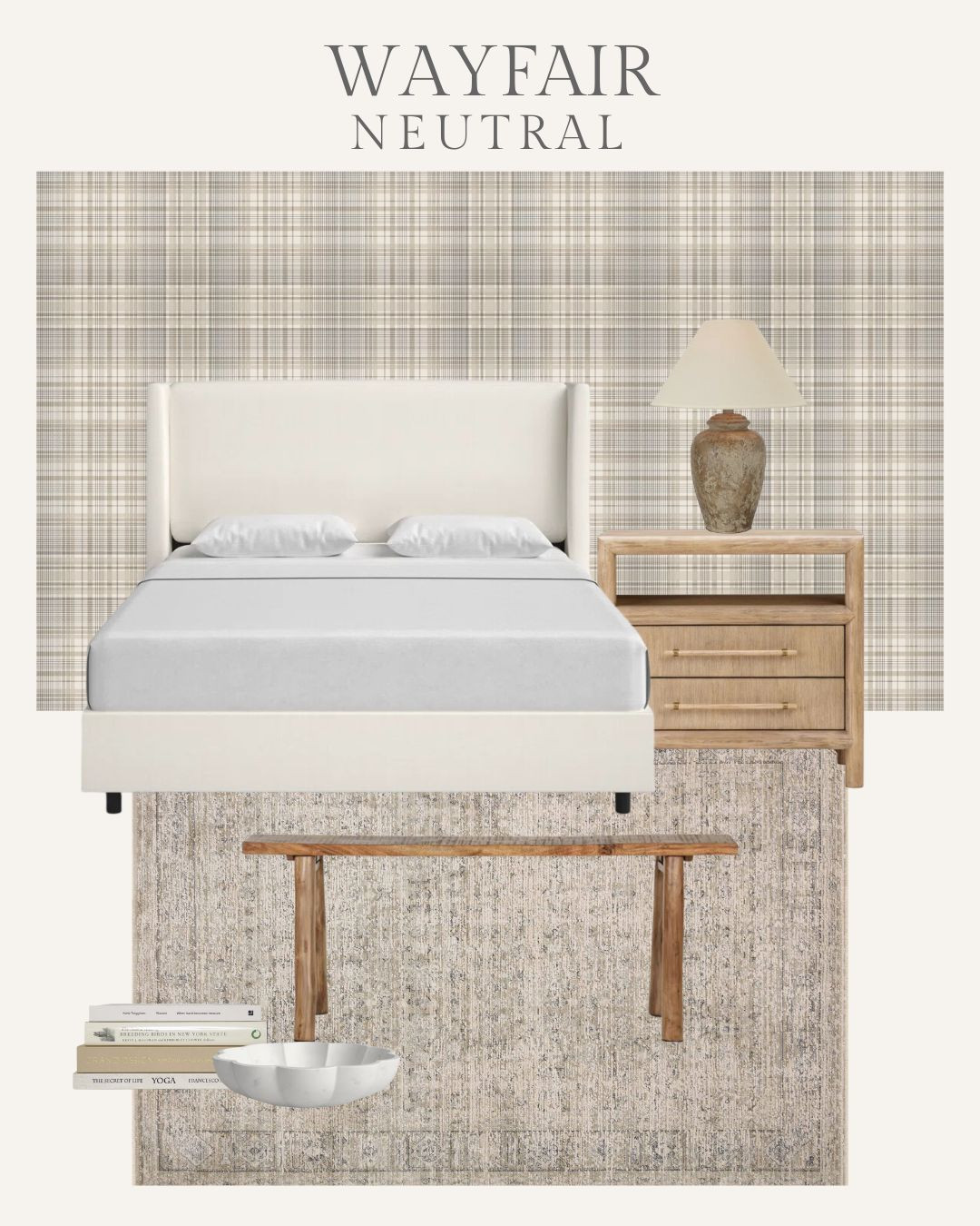 Neutral bedroom design ideas,  Tilly upholstered bed, bedroom wallpaper, bedroom furniture and decor

 @wayfair #wayfairpartner #wayfair

#LTKStyleTip #LTKHome