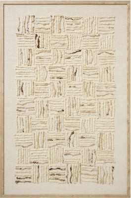 Amber Lewis x Loloi Big Sur Wall Art AL-0020 Ivory/White Handwoven | Rugs Direct | Rugs Direct