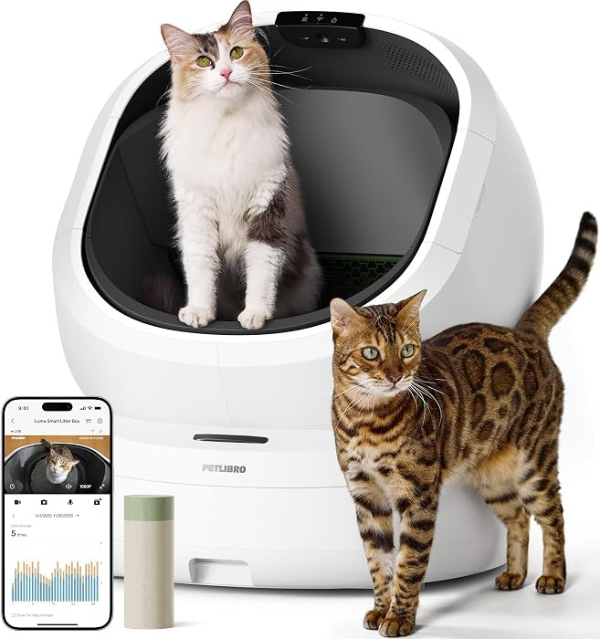 PETLIBRO Automatic Litter Box with AI-Camera Waste Analysis, Auto Odor-Control Self Cleaning Litt... | Amazon (US)