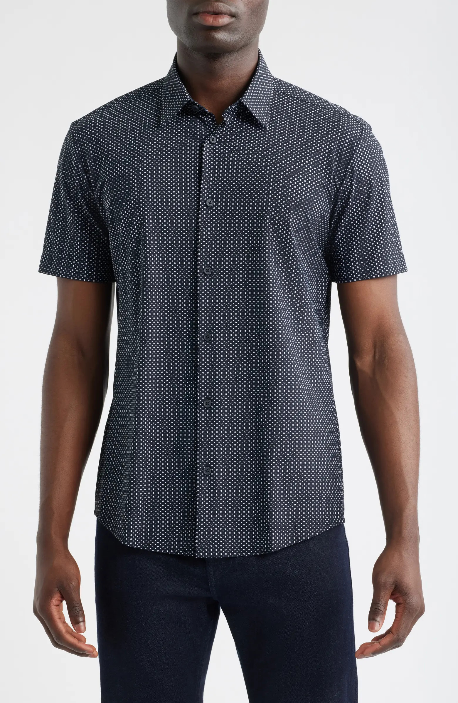 BOSS Roan Ken Slim Fit Short Sleeve Button-Up Shirt | Nordstrom | Nordstrom