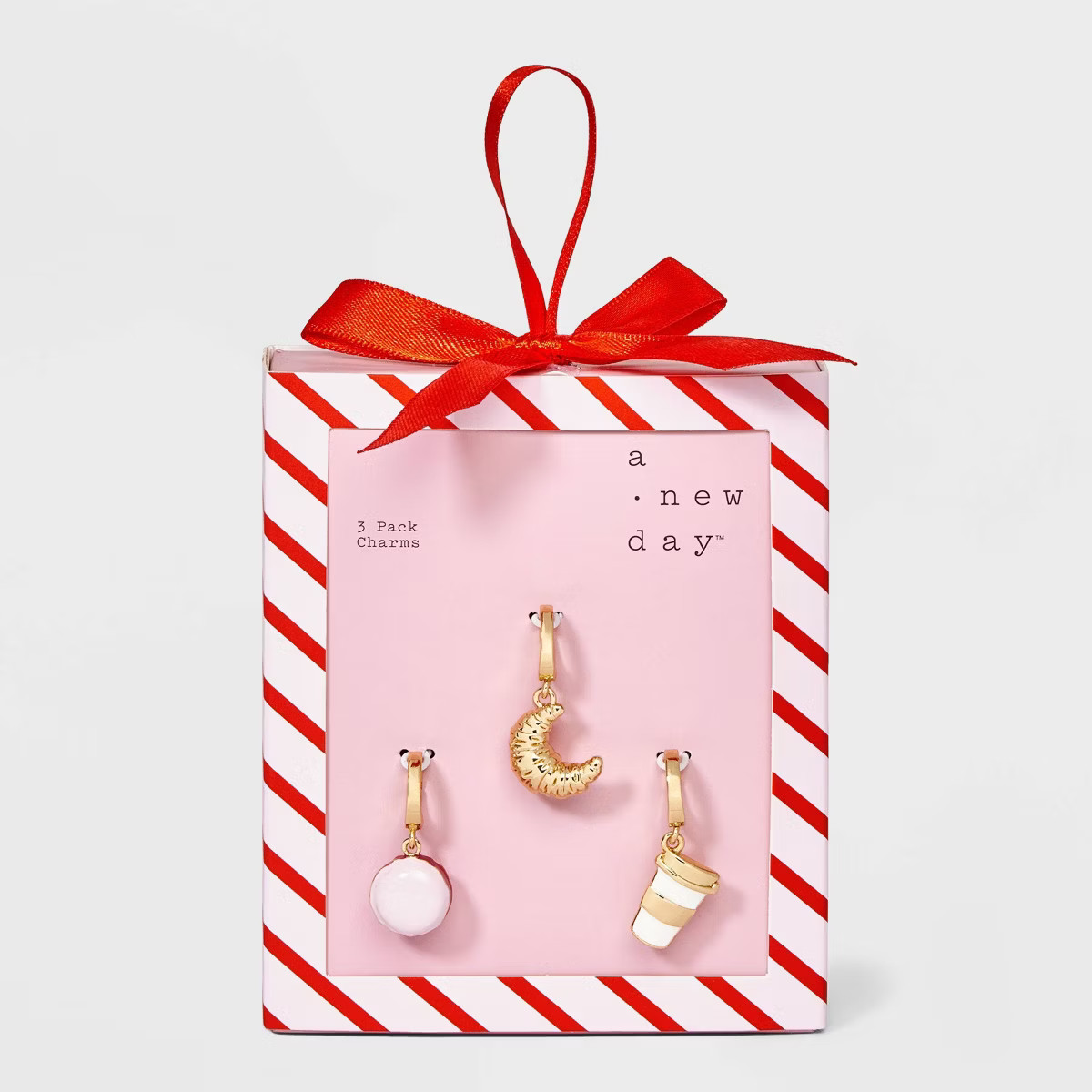 Macaron Croissant and Coffee Cup Charm Necklace Set 3pc - A New Day™ Gold | Target