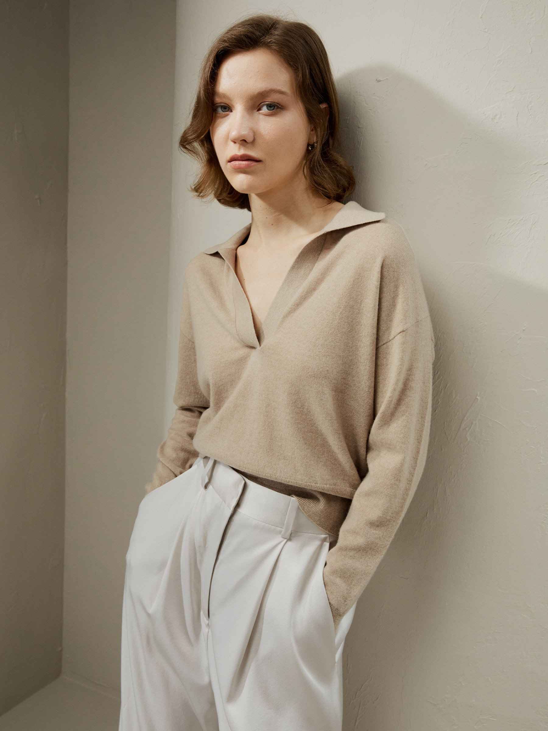 Cashmere Polo Shirt | LilySilk