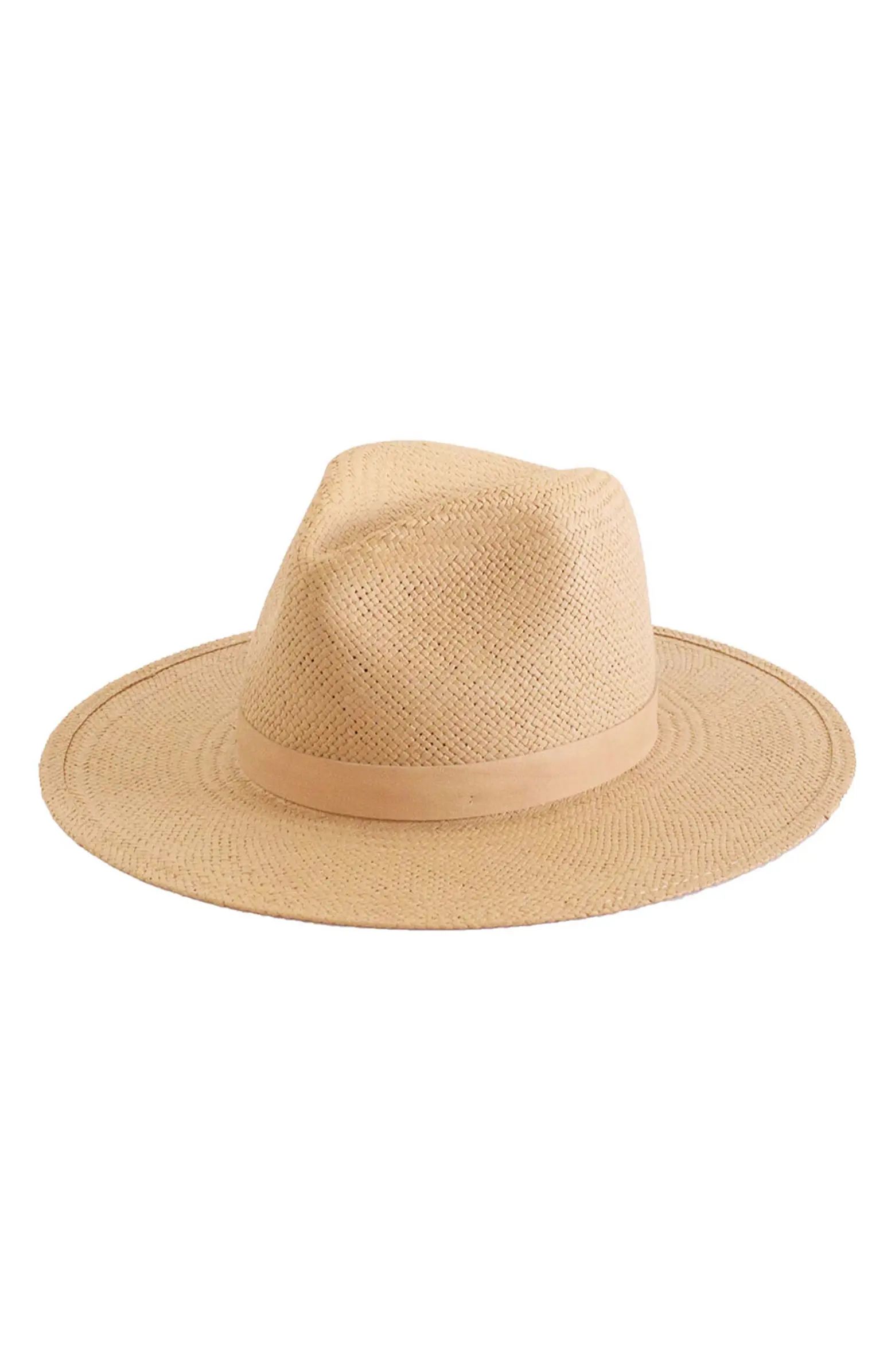 Simone Packable Straw Fedora | Nordstrom