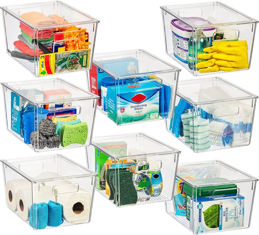 ClearSpace Plastic Storage Bins with Lids X-Large – Perfect Kitchen Organization or Pantry Stor... | Amazon (US)