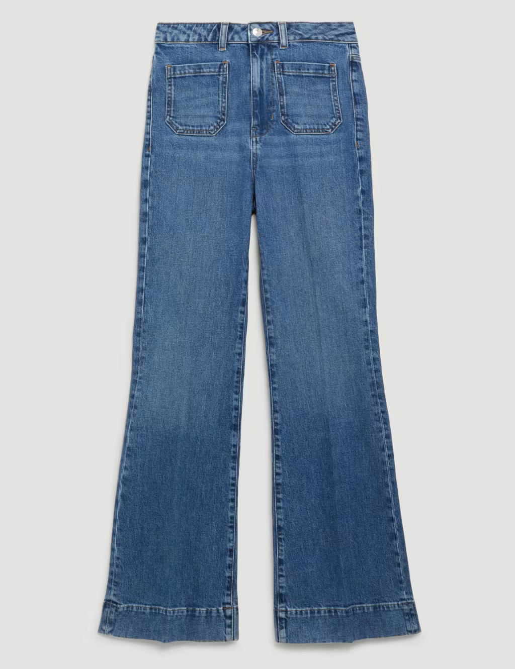 Patch Pocket Flare High Waisted Jeans | Marks & Spencer (UK)
