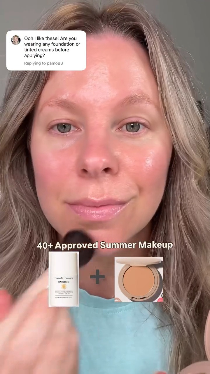 I've think I’ve found my everyday summer makeup look - @bareminerals mineral SPF and @originalnomakeupmakeup. It's gives a natural youthful glow that's suitable for daily wear and 40+ approved. Comment below if you'd like more info and follow for more everyday makeup!