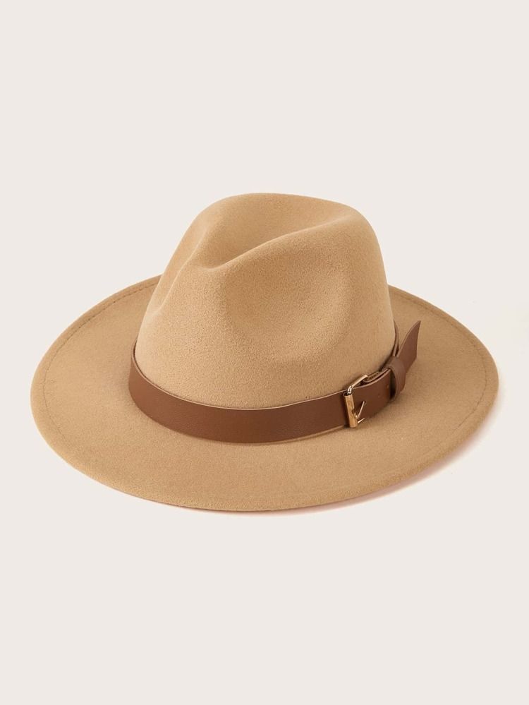 Belt Decor Fedora Hat | SHEIN