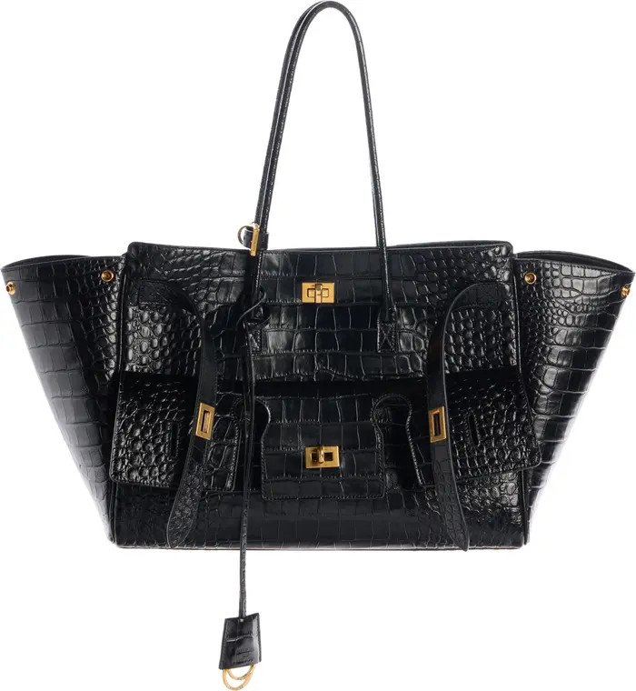 Medium Bel Air Carry All Croc Embossed Leather Tote | Nordstrom
