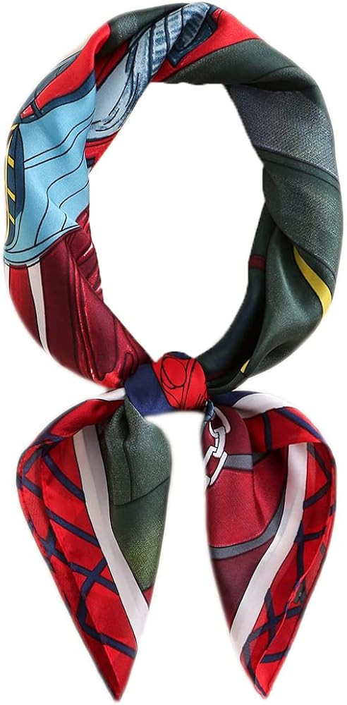 Qyx 35" Square Silk Like Head Scarf - Women's Fashion Silk Feeling Scarf for Hair Wrapping and Sl... | Amazon (US)