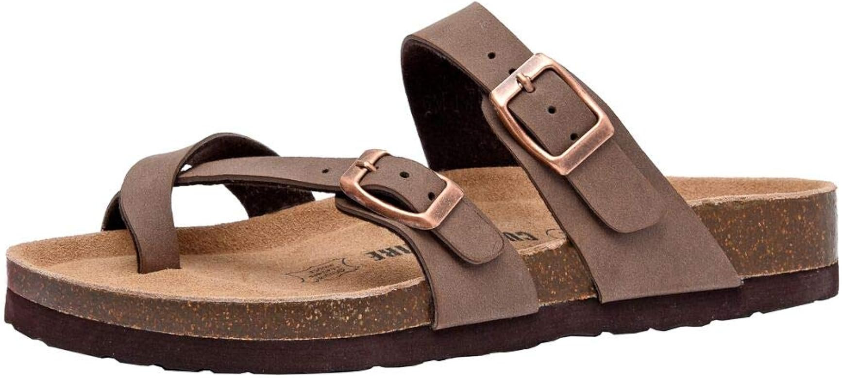 CUSHIONAIRE Women's Luna Cork Footbed Sandal with +Comfort | Amazon (US)