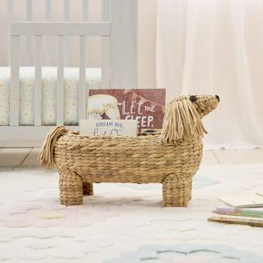 Woven Dachshund Book Caddy | West Elm (US)