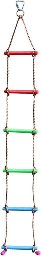 Rainbow Craft 6.6FT Climbing Rope Ladder Ninja Ladder for Kids - Kids Ninja Warrior Obstacle Cour... | Amazon (US)