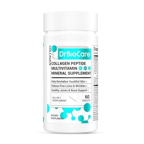DrBioCare Collagen Peptides for Women, Beauty Vitamin & Mineral Supplement,Contains Vitamin D3, Probiotics for Women & Collagen Peptides,Vitamin E,Vitamin B Complex 120 Tablets | Amazon (US)
