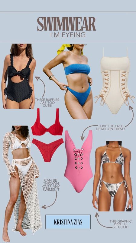 Summer is here ladies!! Here is some swimwear I’ve been eyeing lately. I love all the vibrant colors and lace details on these! The mesh swim skirt is the perfect cover up to throw over any suit! 

swimwear, swim, bikini, one piece, beach outfit, vacation outfit, mid size swim, inclusive swim