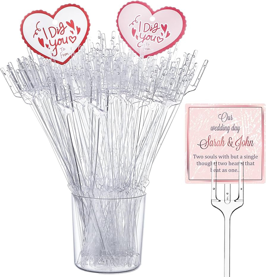 Maitys 50 Pcs Floral Card Holder Picks 12.2 Inches Plastic Straight Head Floral Photo Sticks Clea... | Amazon (US)