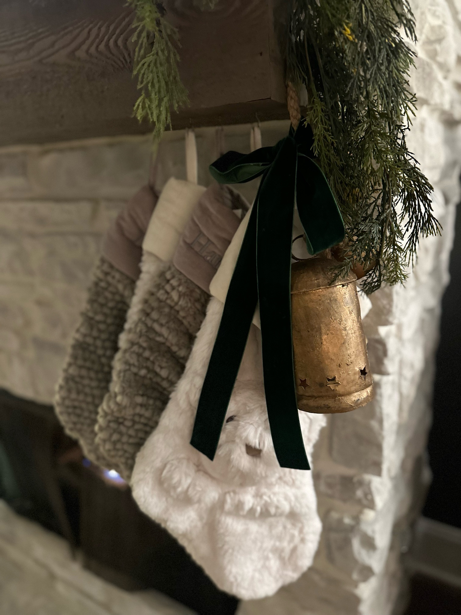 There’s nothing like the warmth of a fire, twinkling lights, and the cozy vibes that fill the air during the holiday season. 🕯️✨ Love how the mantle looks with stockings hung and bows that make everything feel extra festive. It’s the little moments like these that make the holidays feel so special. ❤️ #CozyHome #HolidayMagic #FireplaceVibes #StockingsAndBows #TisTheSeason

#LTKHoliday #LTKFamily #LTKHome
