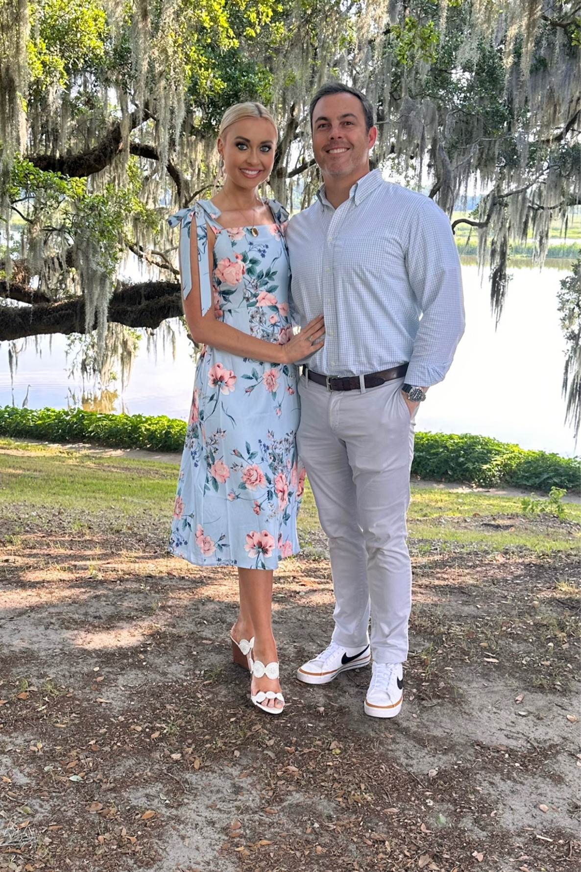 Bridal Brunch attire. Loving the soft blues and pinks and I paired it with a pink velvet bow 🎀 Linked are some other dresses I’ve bought for date night and showers! 

#LTKStyleTip #LTKFindsUnder100 #LTKWedding