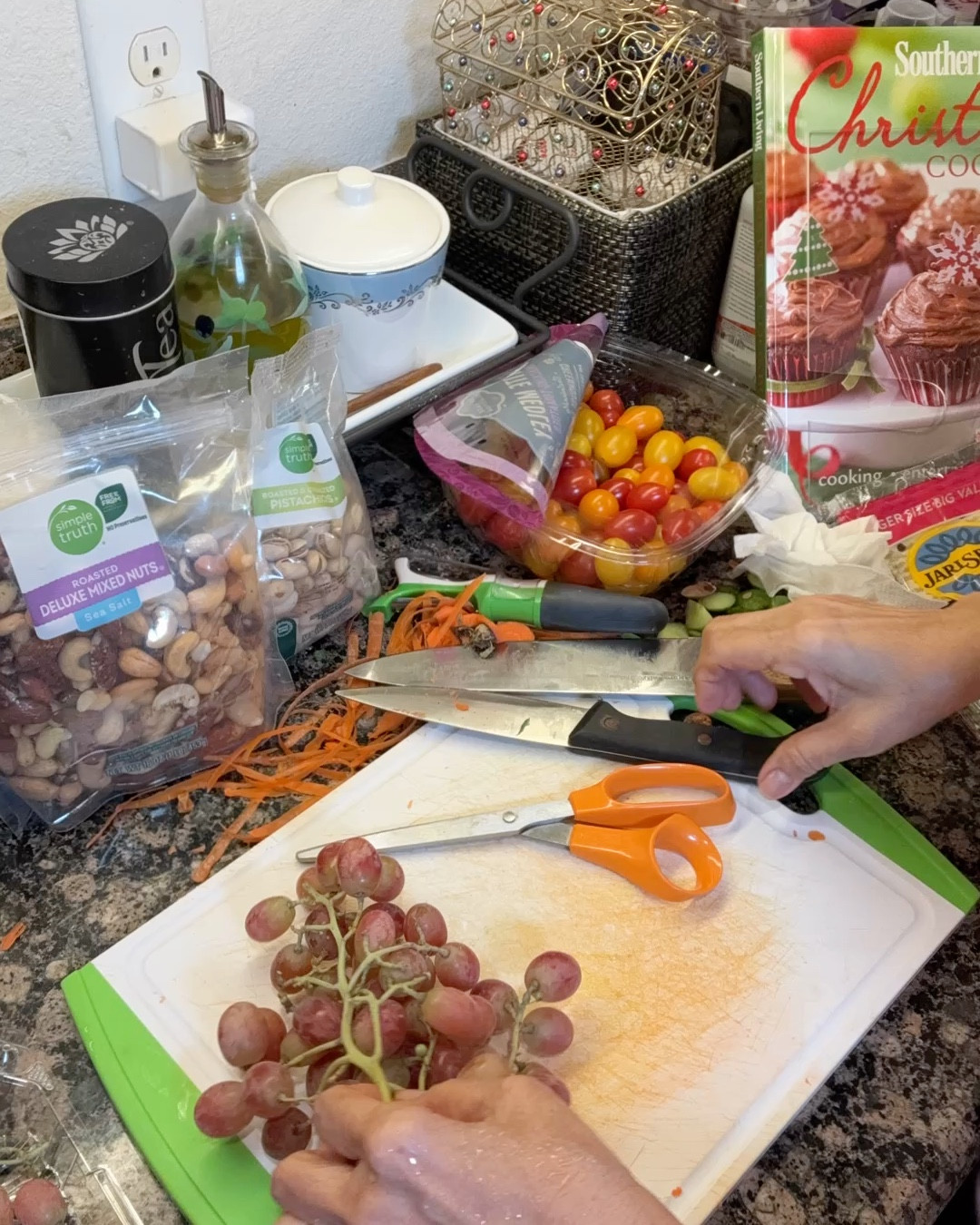 Charcuterie isn’t just pretty — it’s hours of cutting, dicing, and loving every detail behind the scenes! 

#LTKvlog #LTKHoliday #LTKfoodie