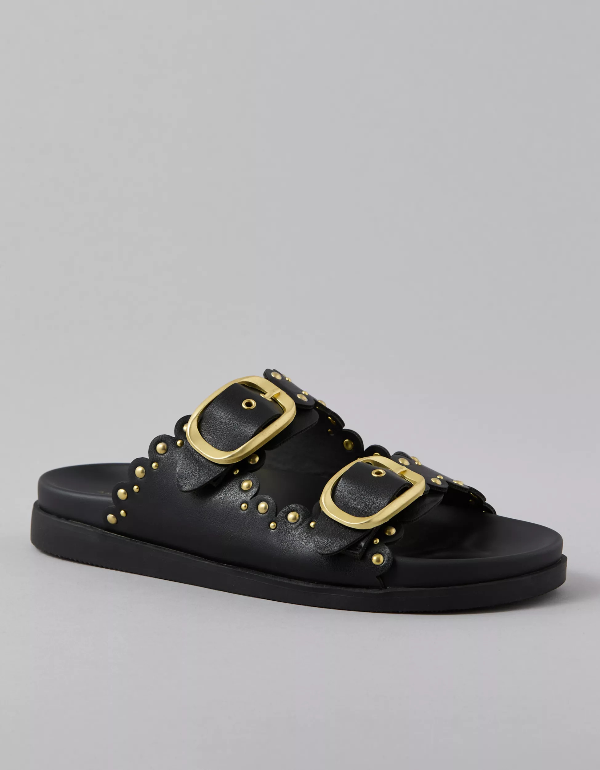 AE Studded Double Buckle Sandal | American Eagle Outfitters (US & CA)