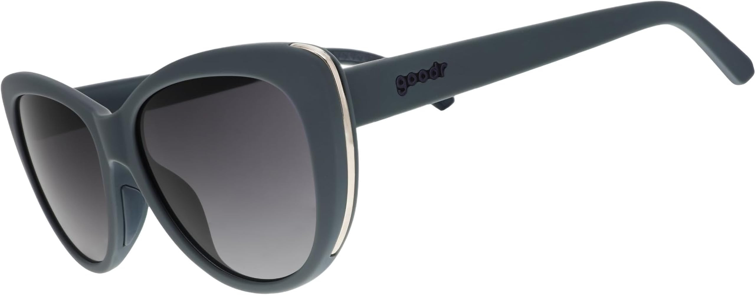 goodr Diet Black, Not Gray Polarized Sunglasses, Medium Sized (Glam G), Gray CatFrames with Black... | Amazon (US)