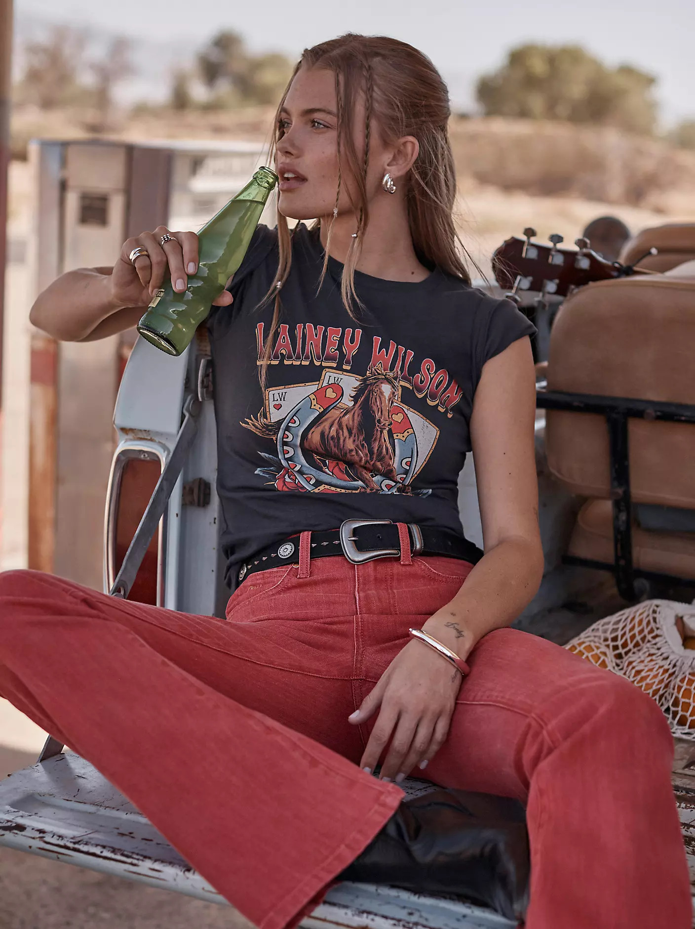 Lainey Wilson x Wrangler On Deck Shrunken Band Tee | Wrangler