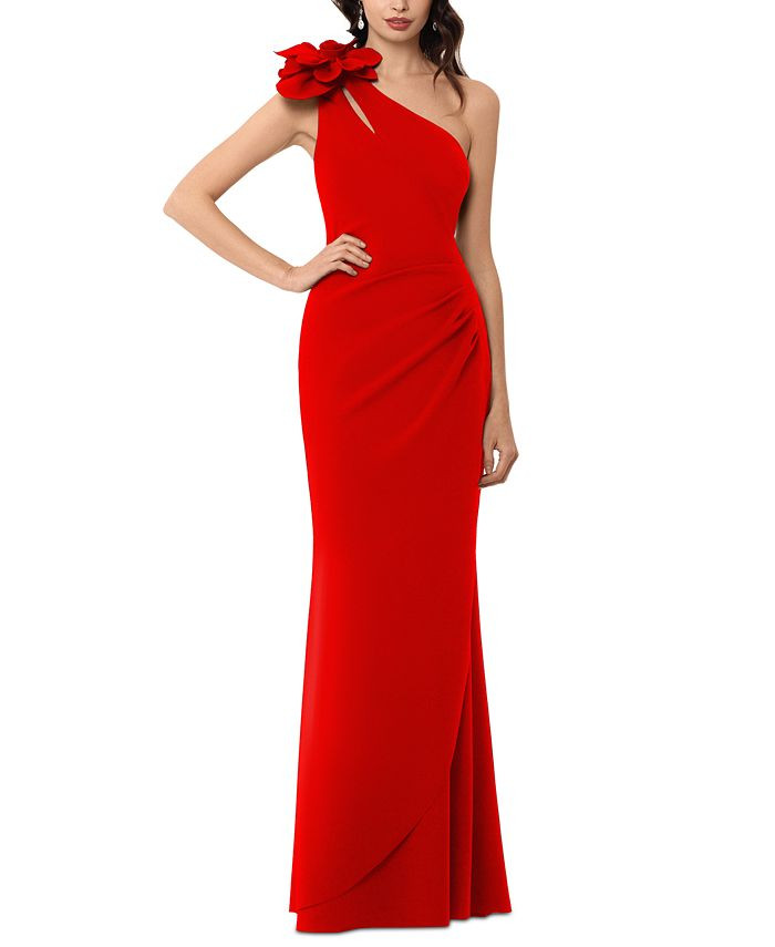 XSCAPE Embellished One-Shoulder Gown & Reviews - Dresses - Women - Macy's | Macys (US)