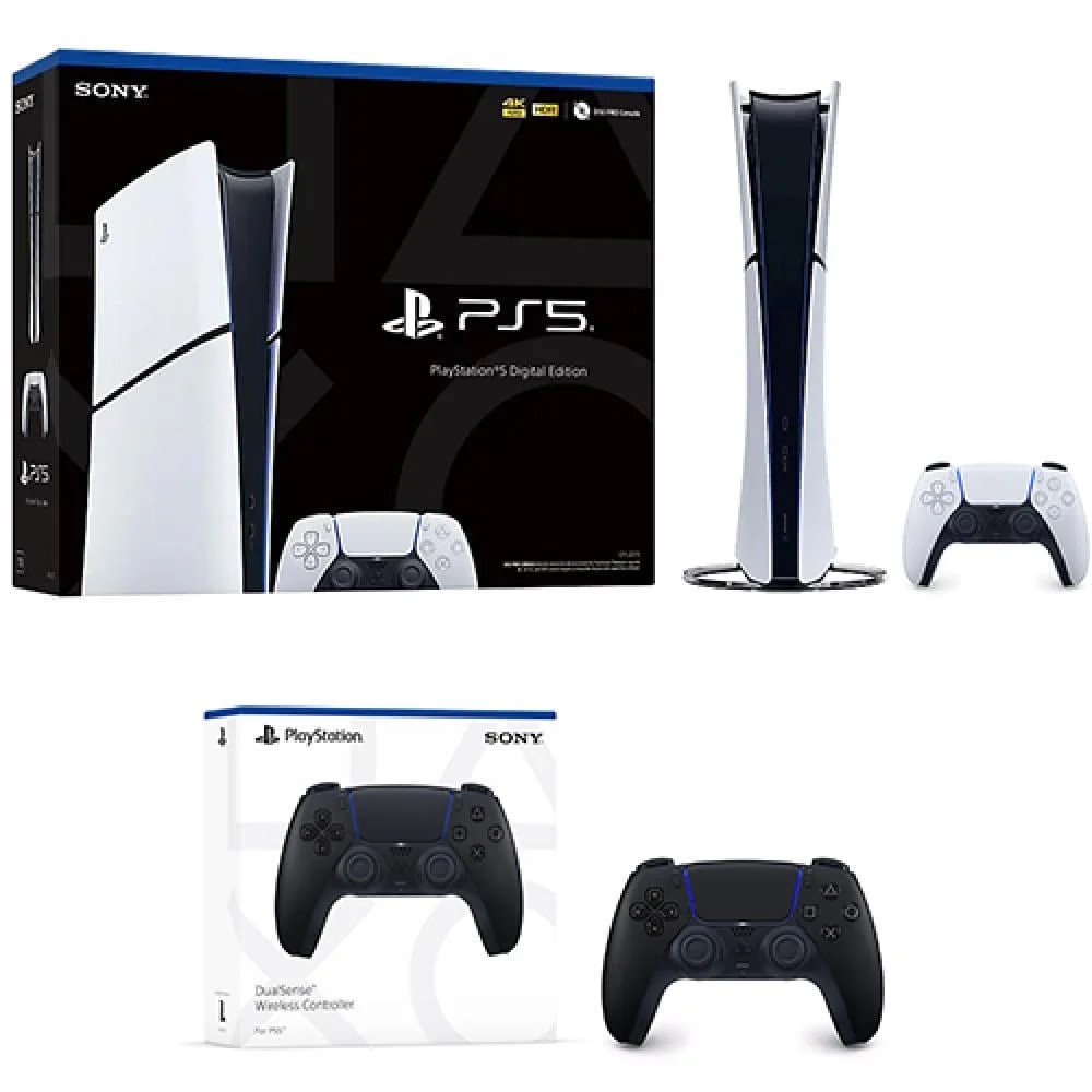 PlayStation 5 Digital Slim Console + PlayStation 5 DualSense Wireless Controller Midnight Black -... | Walmart (US)