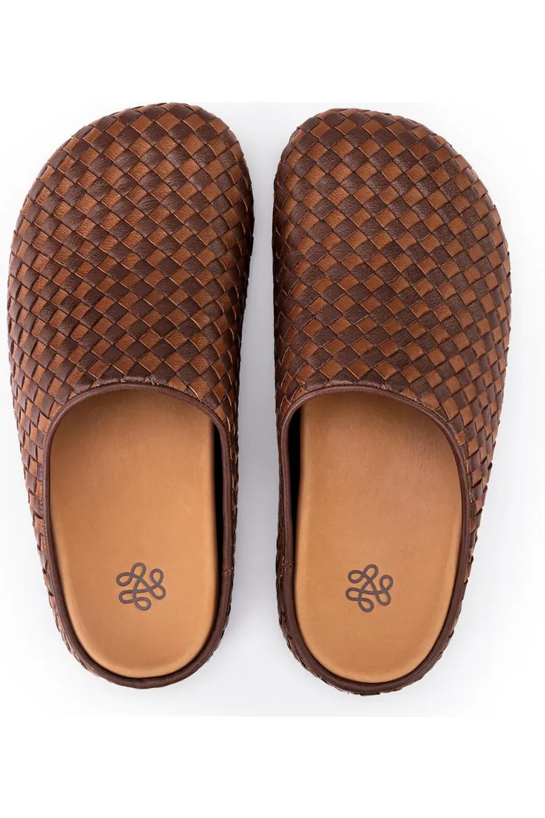 The Sak Bolinas Leather Woven Clog in Pyrite Woven at Nordstrom, Size 6 | Nordstrom