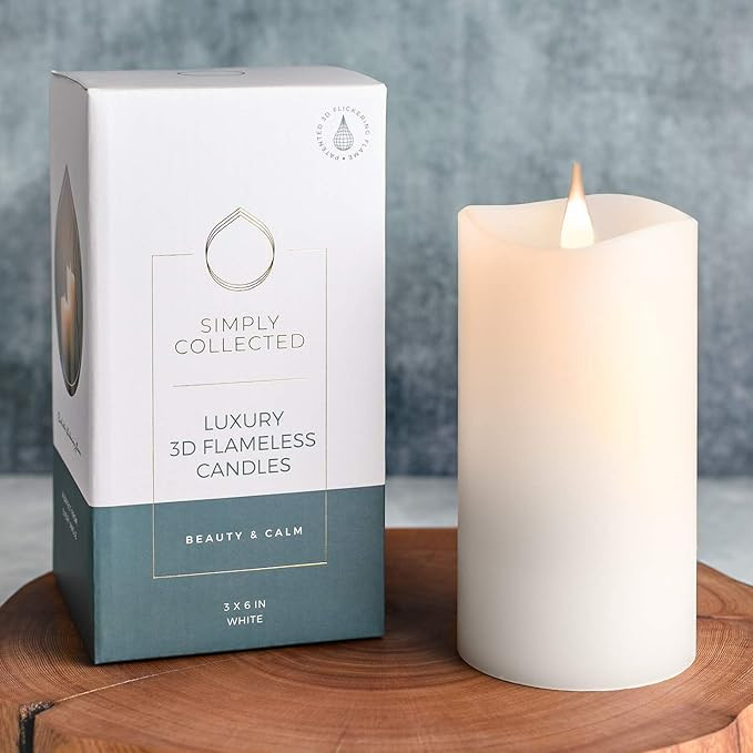 Simply Collected Flickering Flameless Candles Battery Operated with Timer, 800+ Hours Realistic 3... | Amazon (US)