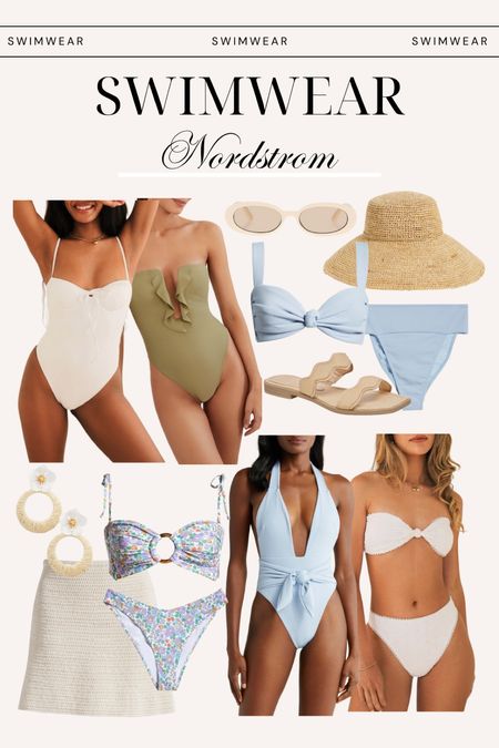 Swimwear from Nordstrom!
Swimsuit, one-piece, bikini, white swimsuit, blue swimsuit, floral swimsuit, strapless swimsuit, swim finds, vacation finds, hat, sunglasses, coverup 

#LTKswim #LTKSeasonal #LTKfindsunder100