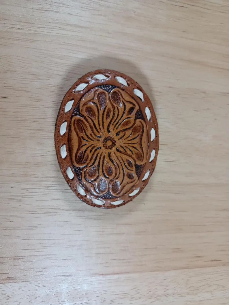 1980's Floral Leather Belt Buckle, Justin 62 Y Vintage Belt Buckle,gift for Her,gift for Him,bo-h... | Etsy (Global)