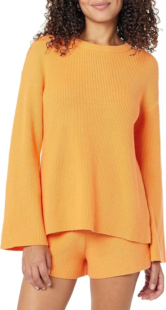 The Drop Women's Alice Crewneck Back-Slit Ribbed Pullover Sweater | Amazon (US)