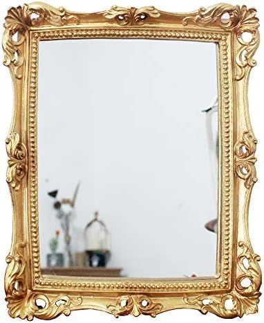 Amazon.com: Funerom Vintage 11 x 9.5 inch Decorative Mirror, Wall Mounted & Tabletop Makeup Mirro... | Amazon (US)