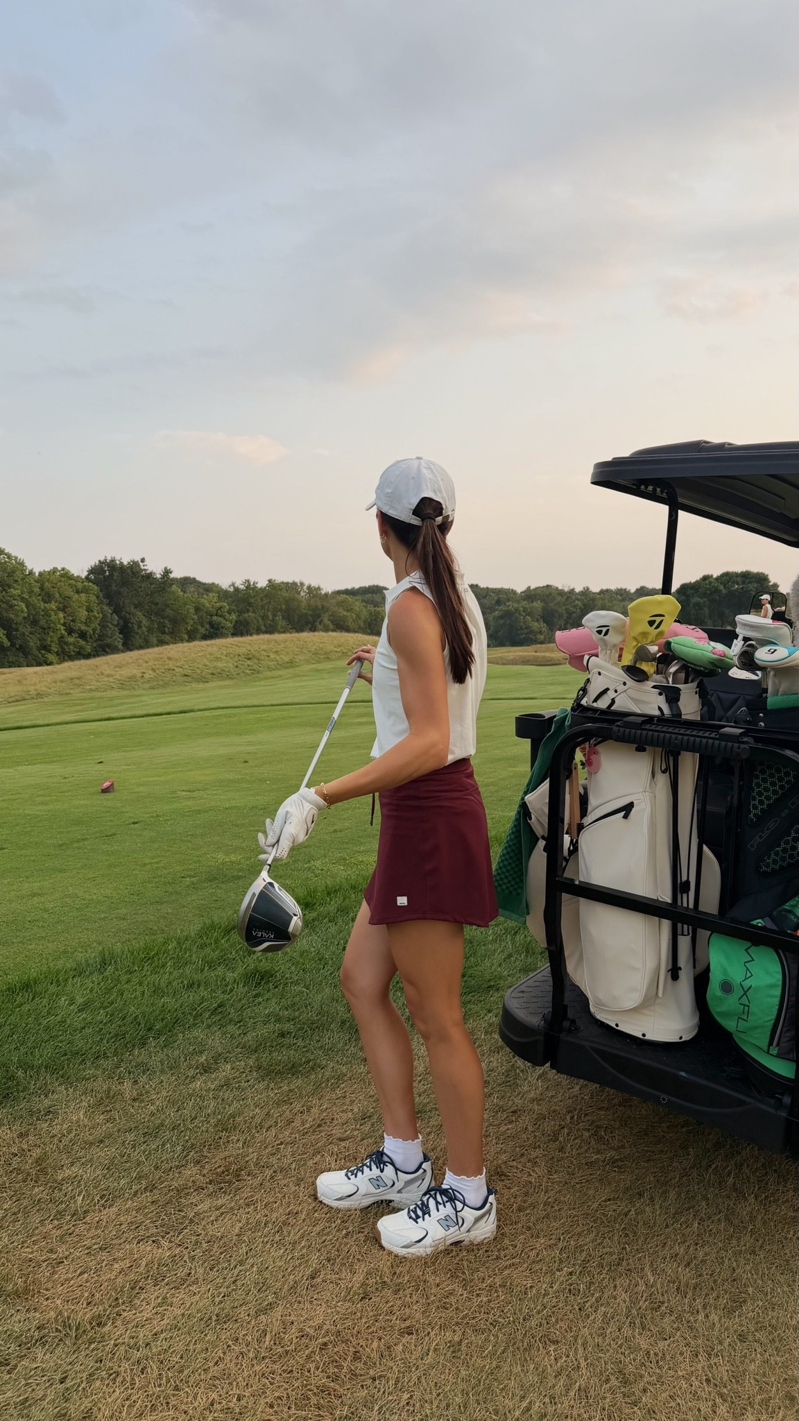 Tonight’s golf look is Amazon! Wearing my true small in both the polo and skort l. 
⛳️ 

women’s golf outfit / golf girl

#LTKSaleAlert #LTKActive #LTKootd