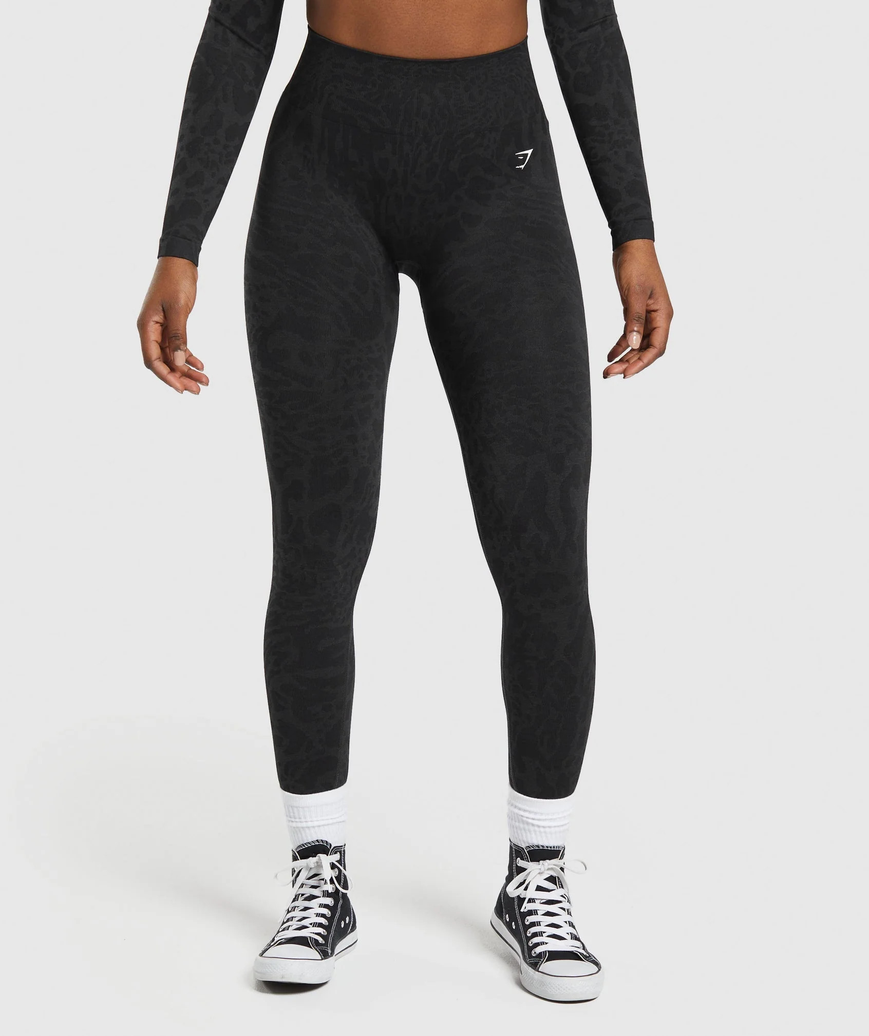 Gymshark Adapt Safari Seamless Leggings - Black/Asphalt Grey | Gymshark US